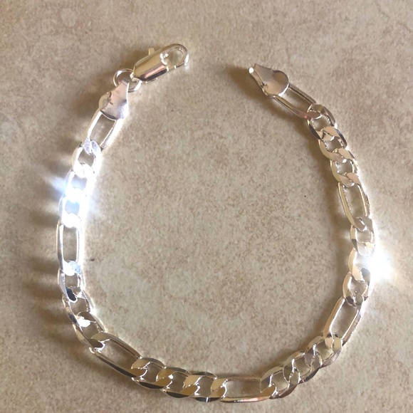 Other - Silver Figaro link 8” bracelet